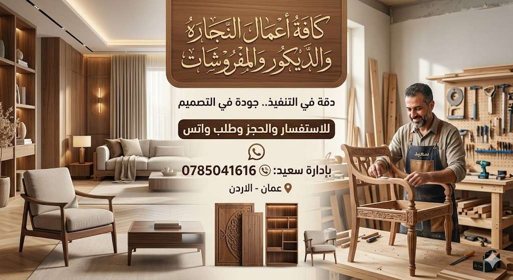 نجارة وديكور في عمان | تفصيل مطابخ وخزائن حائط بأفضل الأسعار